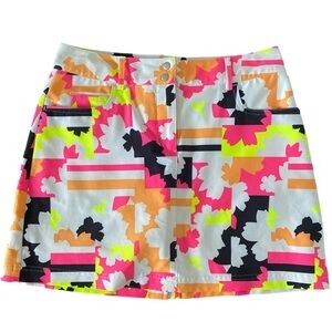 Slazenger Golf Skort - 2 white orange pink , polyester spandex